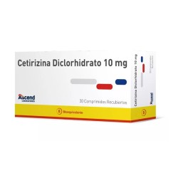 CETIRIZINA DI. 10 MG X 30 COMP REC ASCEND