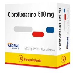 CIPROFLOXACINO 500 MG COMP REC X 6 BLISTER GENERICO