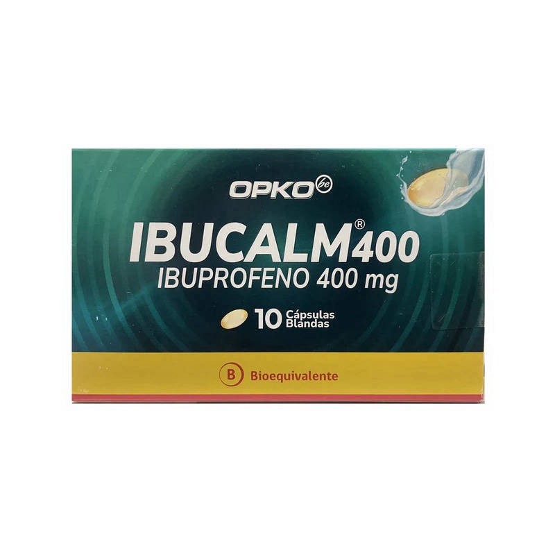 IBUPROFENO IBUCALM 400MGX 10 CAP BLANDAS LAB OPKO