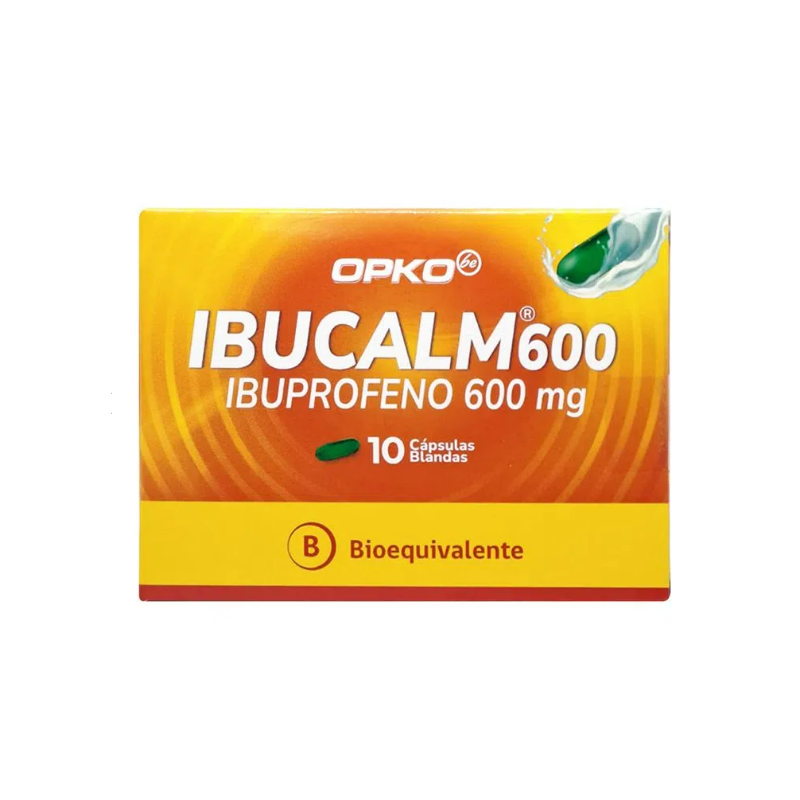 IBUPROFENO IBUCALM 600 MG X10 CAPS BLANDAS LAB OPKO