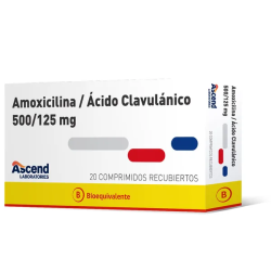 AMOXICILINA 500 MG/ACIDO CLAVULANICO 125 MG X 20 COMP LAB ASCEND