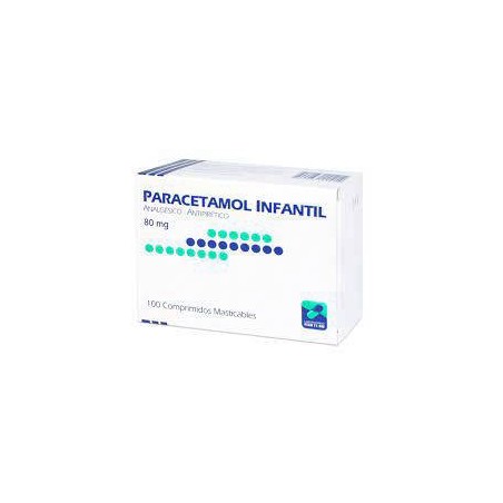 PARACETAMOL INFANTIL 80MG 100 COMP MASTICABLES MINTLAB