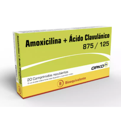 AMOXICILINA/ACIDO CLAVULANICO 875/125 20 COMP OPKO