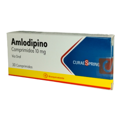 AMLODIPINO 10 MG COMPRIMIDO X 30 CURAESPRING