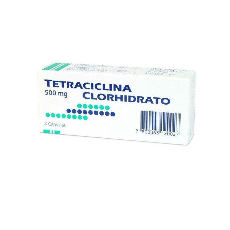 TETRACICLINA CLORHIDRATO 500MG 8 CAPSULAS MINTLAB