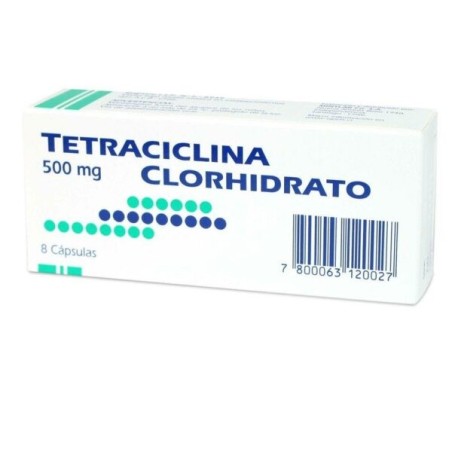 TETRACICLINA CLORHIDRATO 500MG 8 CAPSULAS MINTLAB