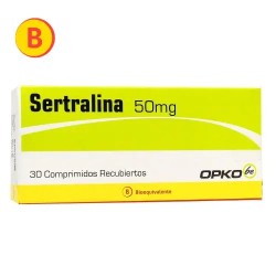 SERTRALINA 50 MG. CAJA 30 COMP. REC.